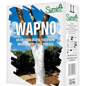 Wapno 2 w 1 - od odkwaszania podłoża i bielenia drzew - Sumin - 0,8 kg